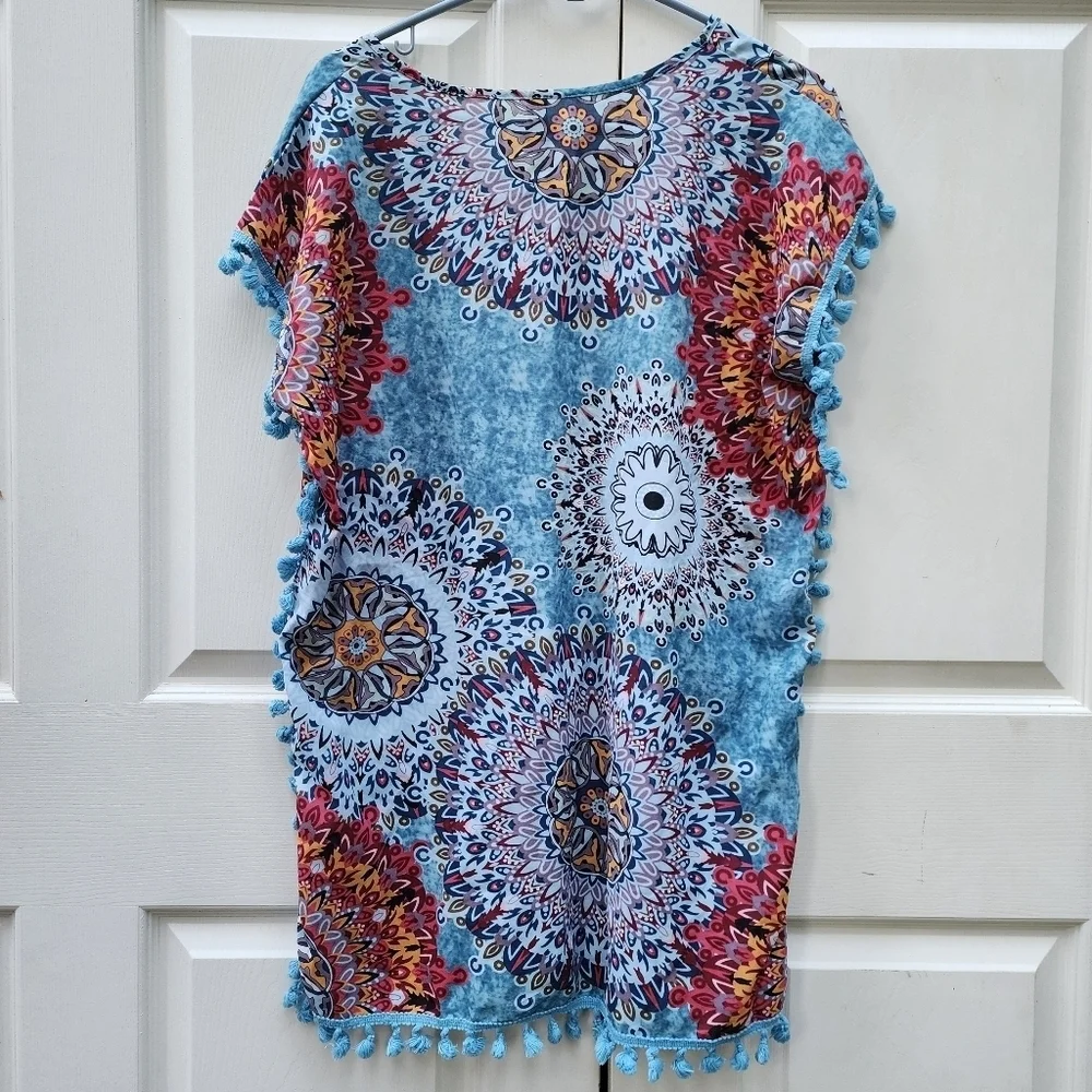 Yincro Swimsuit Cover Size A 100% polyester Multicolor Mandala print - Picture 7 of 9